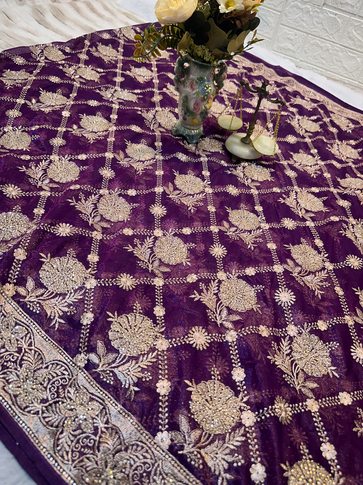 BUY 1 GET 1 FREE – Premium Royal Purple Designer Saree