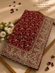 Elegant Red  Georgette Saree with Zari & Zarkhan Work – Luxury Wedding Collection