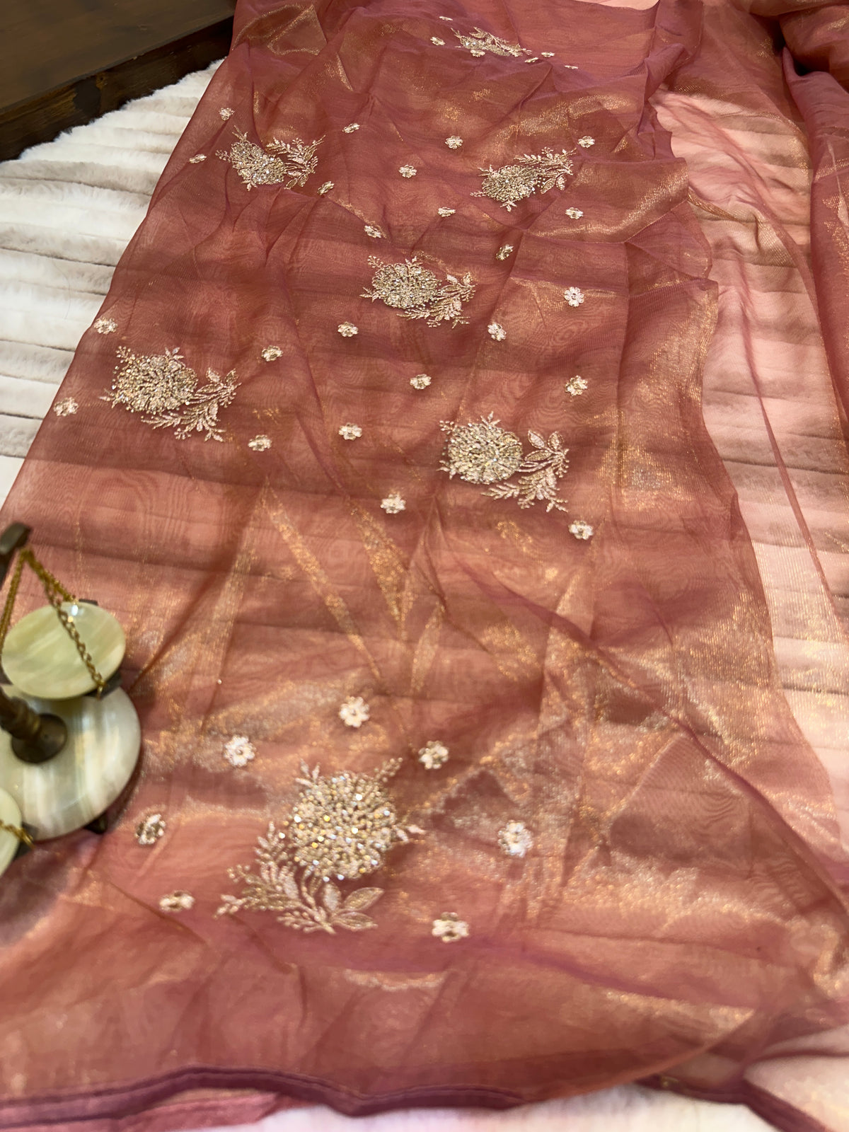 BUY 1 GET 1 FREE – Premium Rosewood Designer Saree