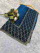 Royal Blue Shadow Zarkhan Designer Saree