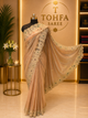 Premium Dusty Rose Gabana Designer Saree | Luxury Zari & Stone Work