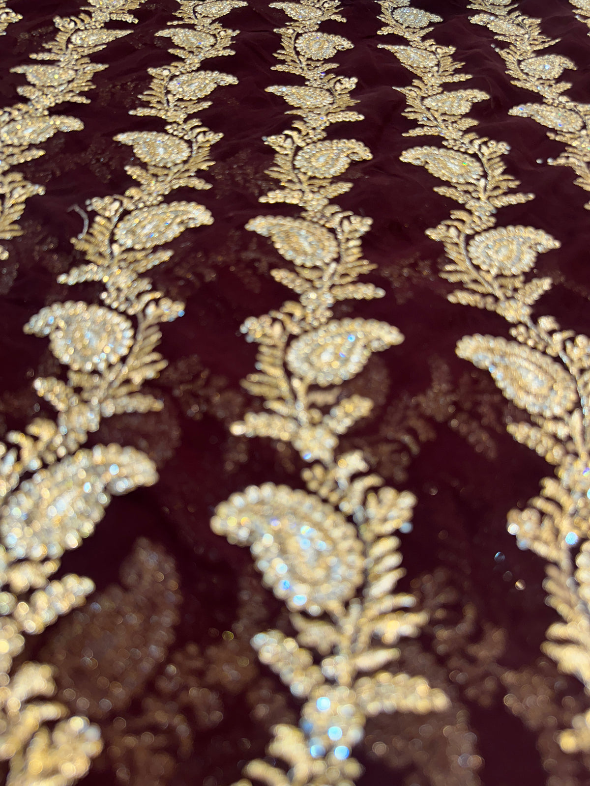 Premium Wine Maroon Bridal Saree with Dupatta | Heavy Zari Embroidery Work