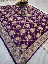 BUY 1 GET 1 FREE – Premium Royal Purple Designer Saree