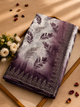 Elegant White & Mauve Purple Golden Zarkhan Saree | Premium Party Wear Collection