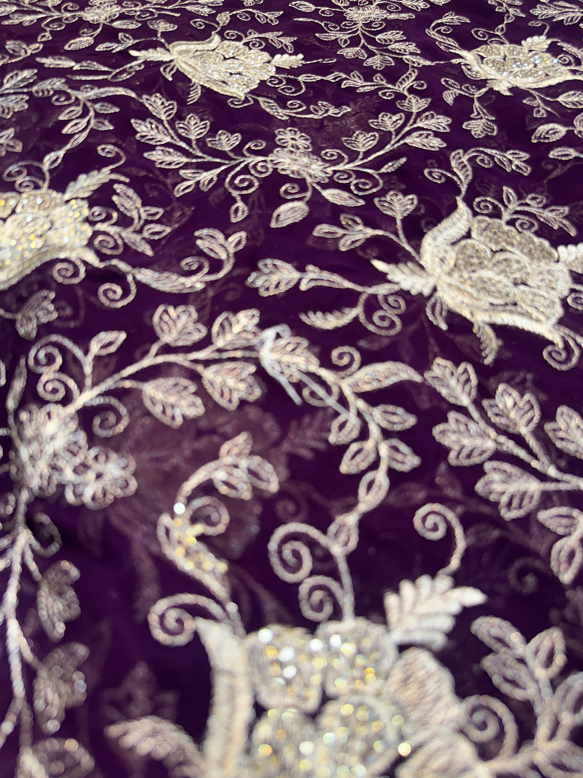 Dark Wine Zari & Zarkhan Saree with Dupatta