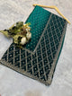 Teal Green Shadow Zarkhan Saree – Premium Designer Collection