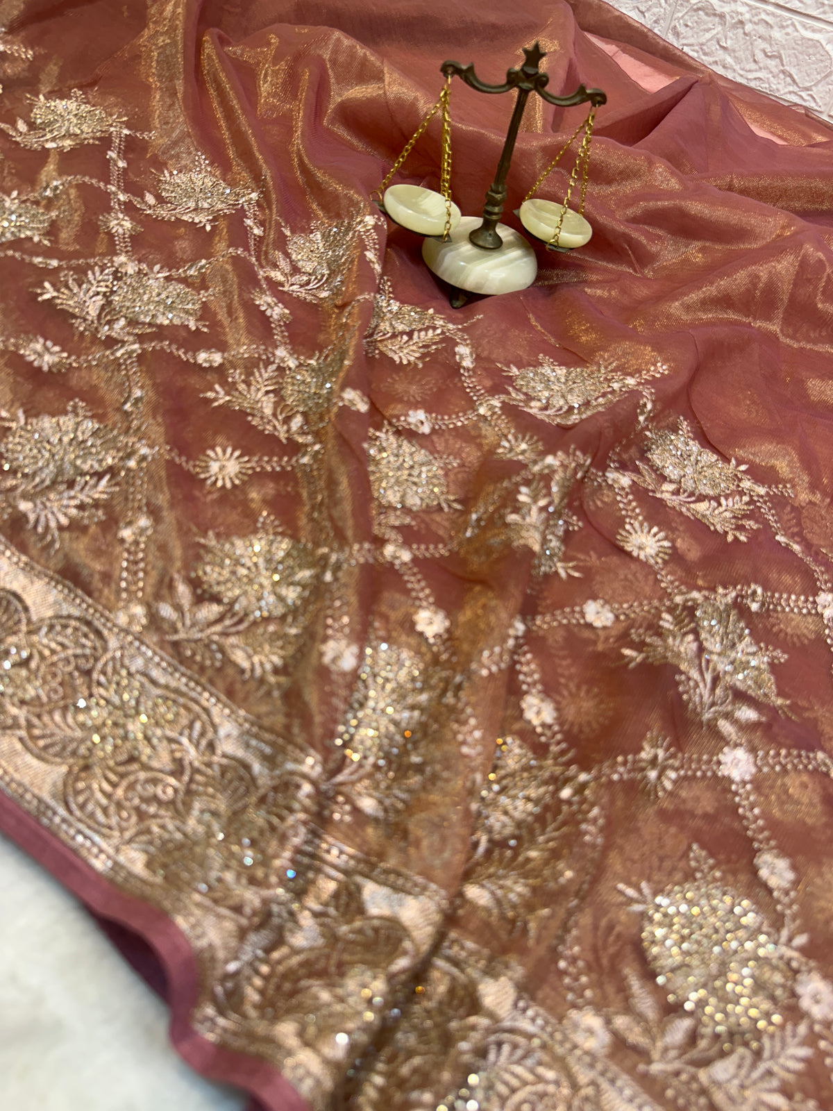 BUY 1 GET 1 FREE – Premium Rosewood Designer Saree