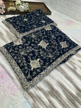 Midnight Blue Zari & Zarkhan Saree with Dupatta