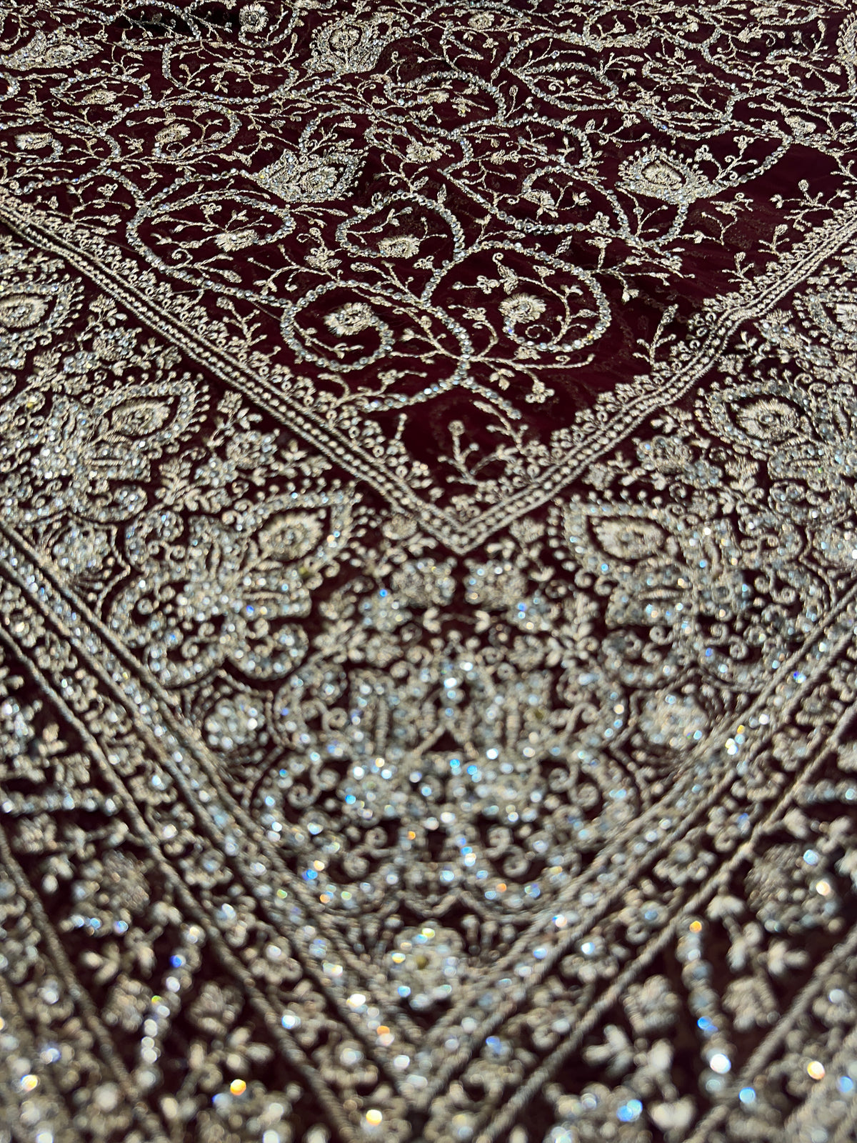 Premium Brown Saree with Dupatta | Heavy Embroidery & Stone Work