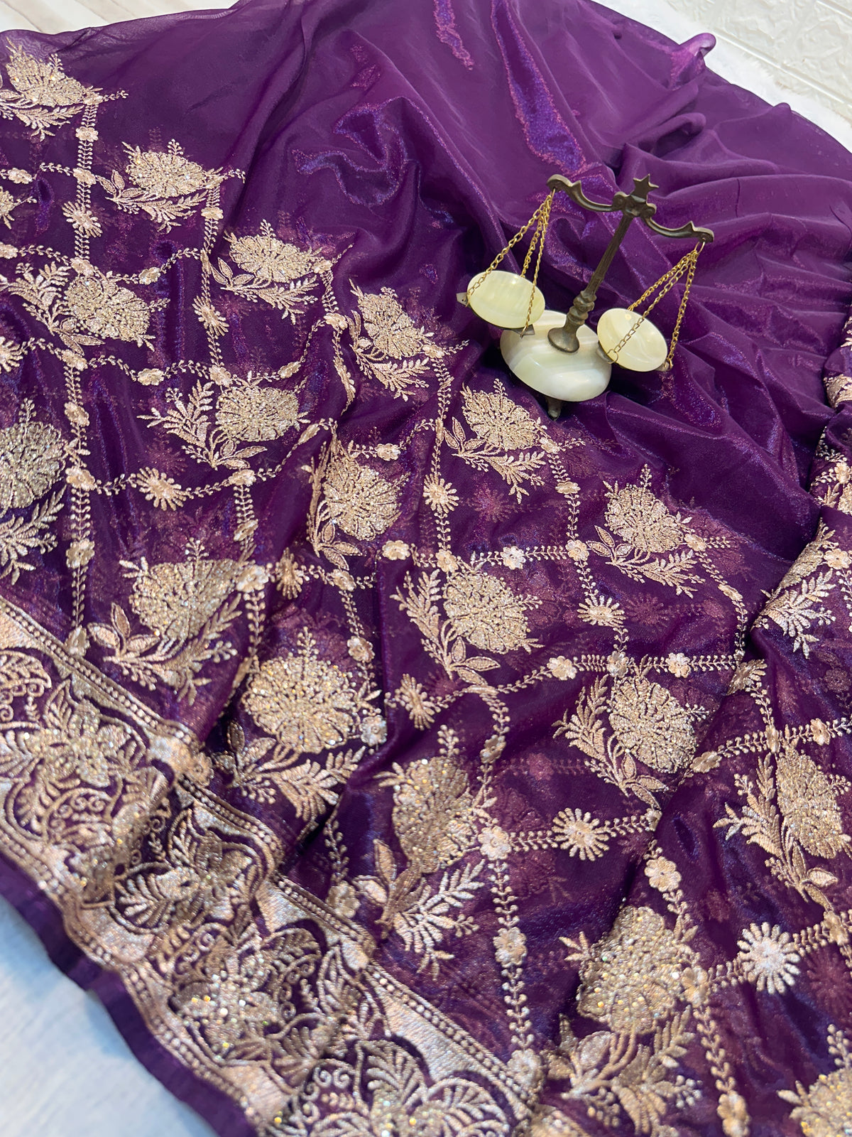 BUY 1 GET 1 FREE – Premium Royal Purple Designer Saree