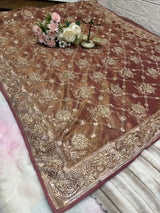 BUY 1 GET 1 FREE – Premium Rosewood Designer Saree