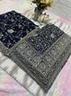 Premium Navy Blue Saree with Dupatta | Heavy Embroidery & Stone Work