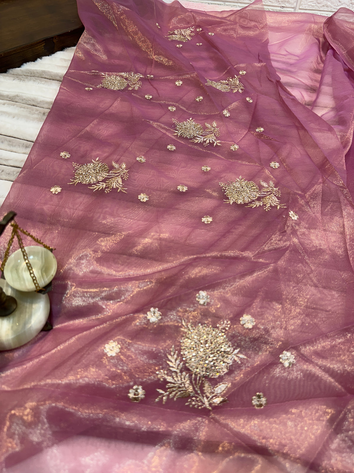 BUY 1 GET 1 FREE – Premium Wine Plum Designer Saree