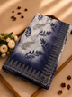 Elegant White & Purple Golden Zarkhan Saree | Premium Party Wear Collection
