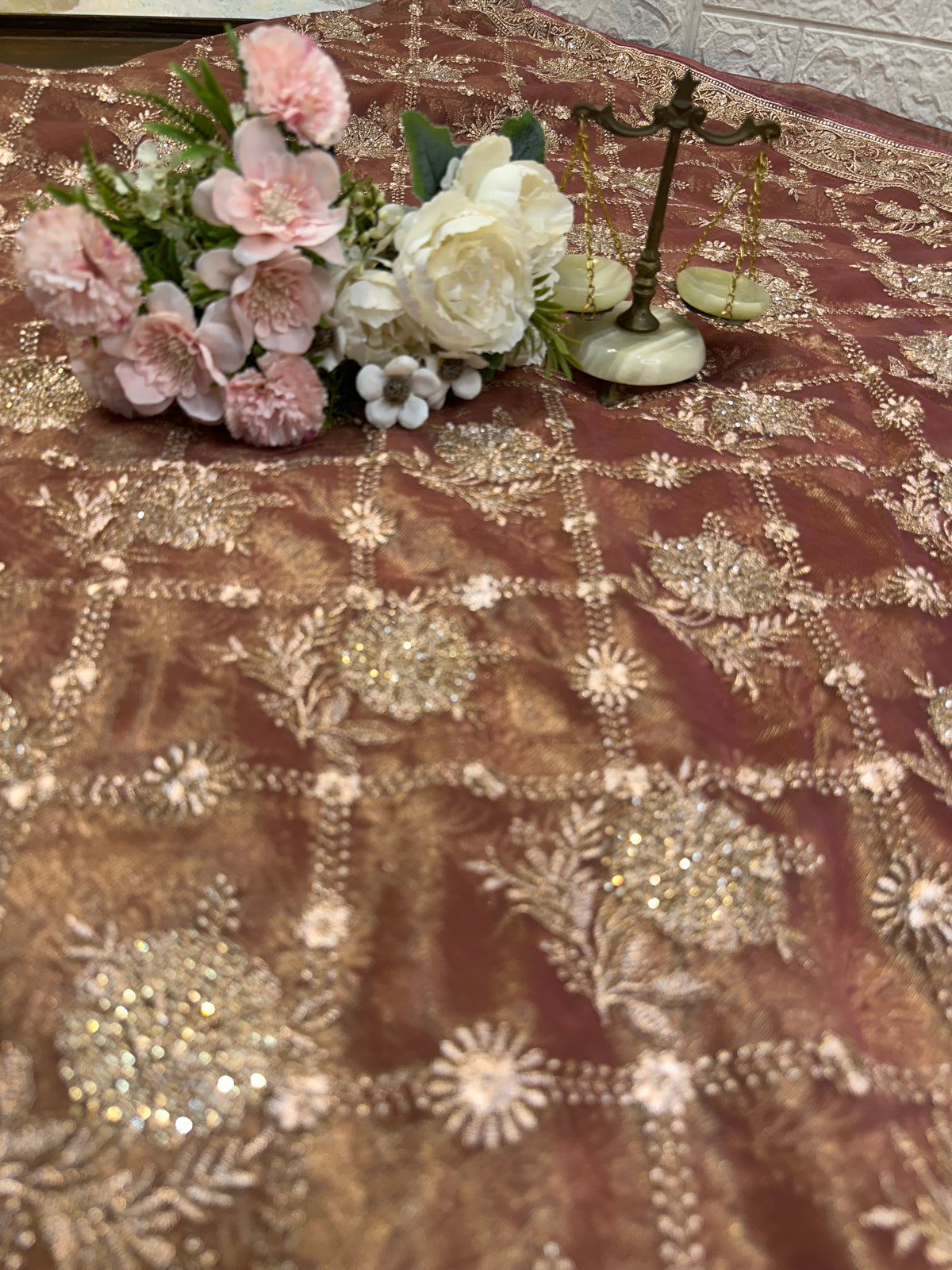 BUY 1 GET 1 FREE – Premium Rosewood Designer Saree