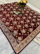 Buy 1 Get 1 FREE | Premium Wine Maroon Zari Work Saree