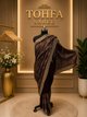 Premium brown Georgette Saree with Kashmiri Work | Elegant Designer Party Wear |