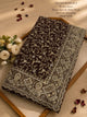 Elegant Brown Georgette Saree with Zari &ZARKHAN Work – Luxury Wedding Collection