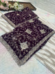 Dark Wine Zari & Zarkhan Saree with Dupatta