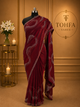 Premium Deep Maroon Red Fendi Saree with Elegant Stone Work – Luxury Party Wear, Wedding & Festive Collection