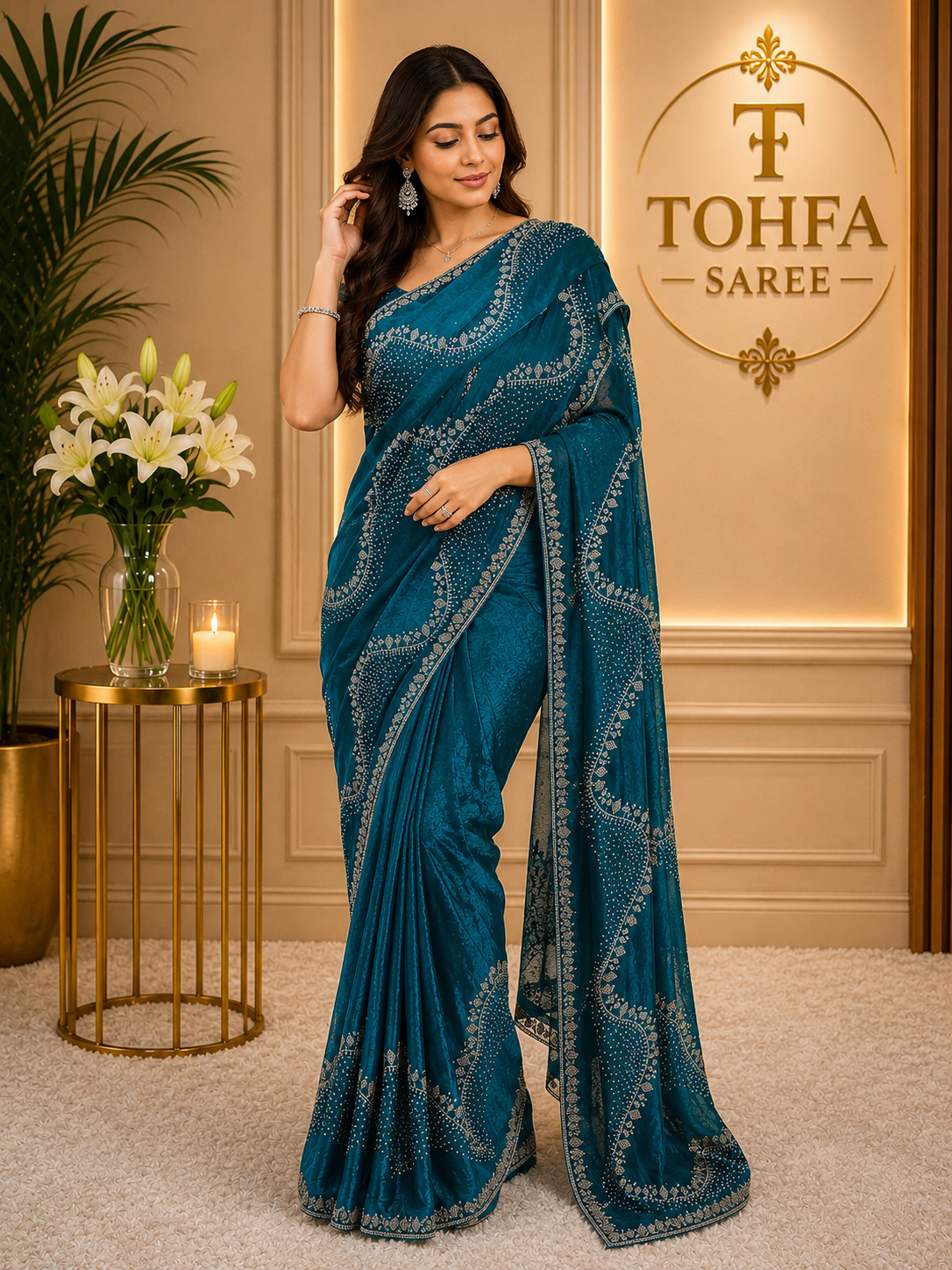 Premium Zarkan Work | Elegant Party Wear Saree