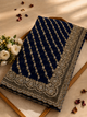 Special navy blue Georgette Saree with Zari & Zarkhan Work