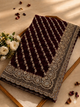 Special wine Georgette Saree with Zari & Zarkhan Work
