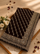 Special brown Georgette Saree with Zari & Zarkhan Work