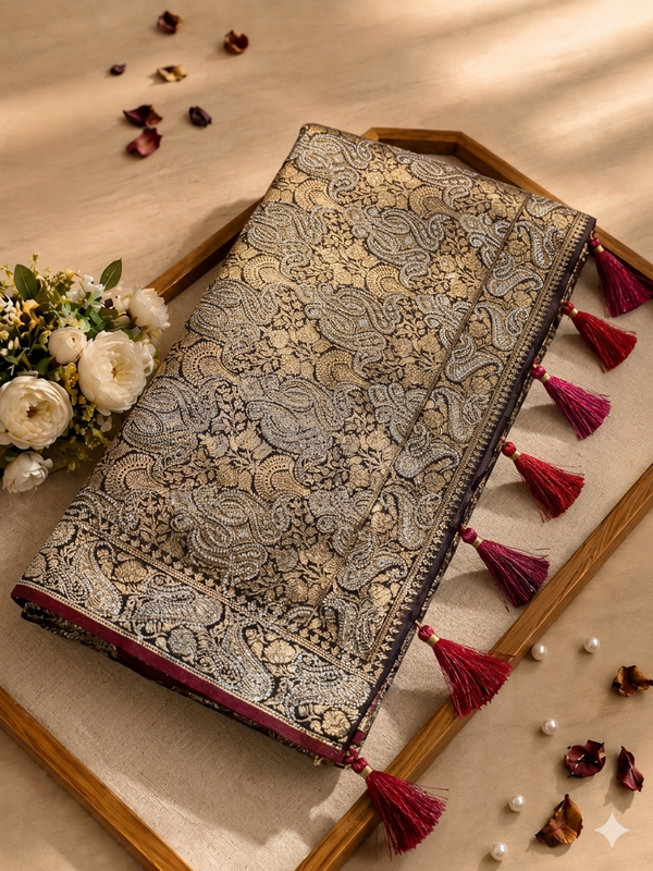 ✨ Royal Red Banarasi Silk Saree – Timeless Elegance in Every Weave ✨